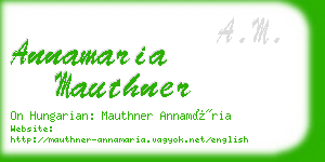 annamaria mauthner business card